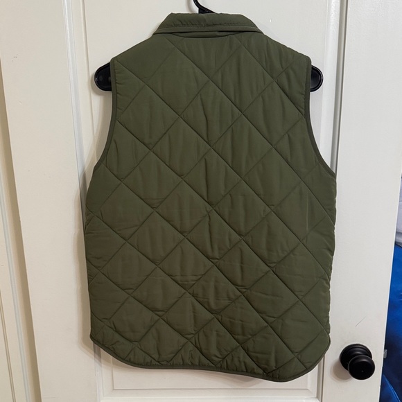 J. Crew Factory Women's Olive Quilted Vest - Picture 3 of 5